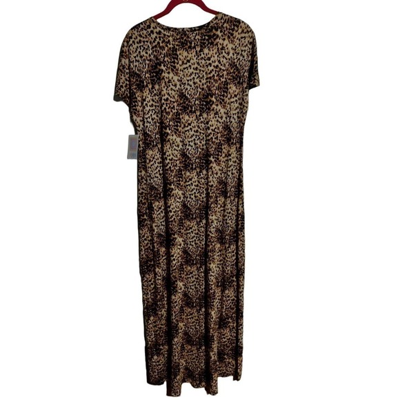 Lula Roe Cheetah print long maxi dress NWT Size Medium - Picture 1 of 7
